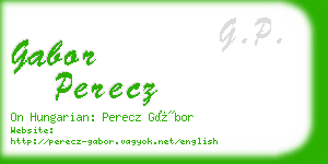 gabor perecz business card